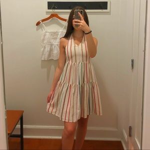 Colourful tiered dress